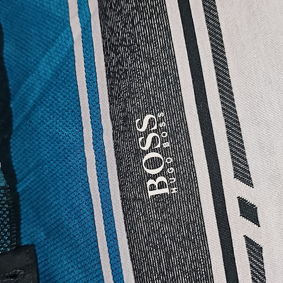 HUGO BOSS PAULE 5 mens polo (silver) size medium - Picture 3 of 3